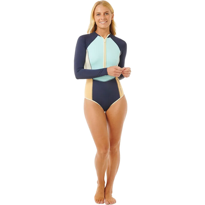 2024 Rip Curl Womens Block Party UPF 50 Surf Suit 15ZWRV - Navy